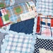 Baby Boy Gift Set Rag Quilt Lovey Plaid Madras Burp Cloth