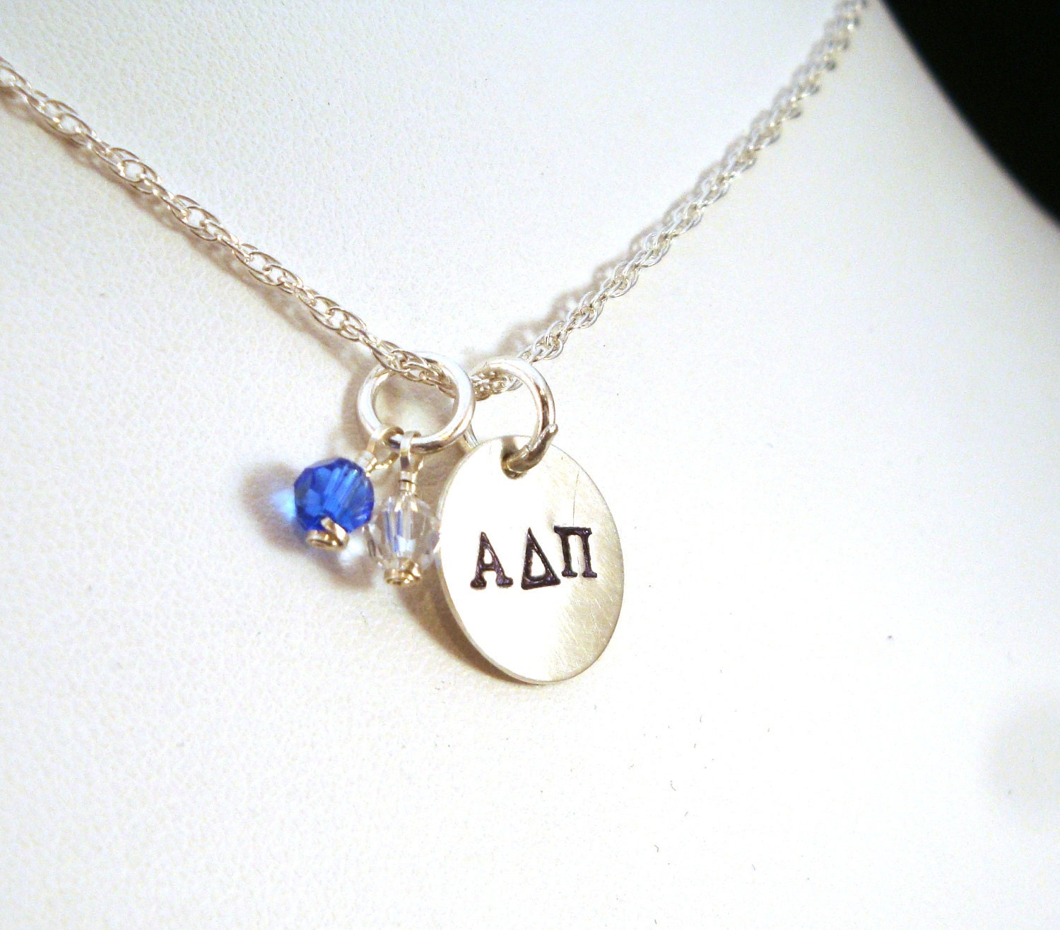 Alpha Delta Pi Necklace in Sterling Silver by CrowStealsFire