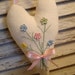 Hanging Heart with Pastel Floral Button Posy