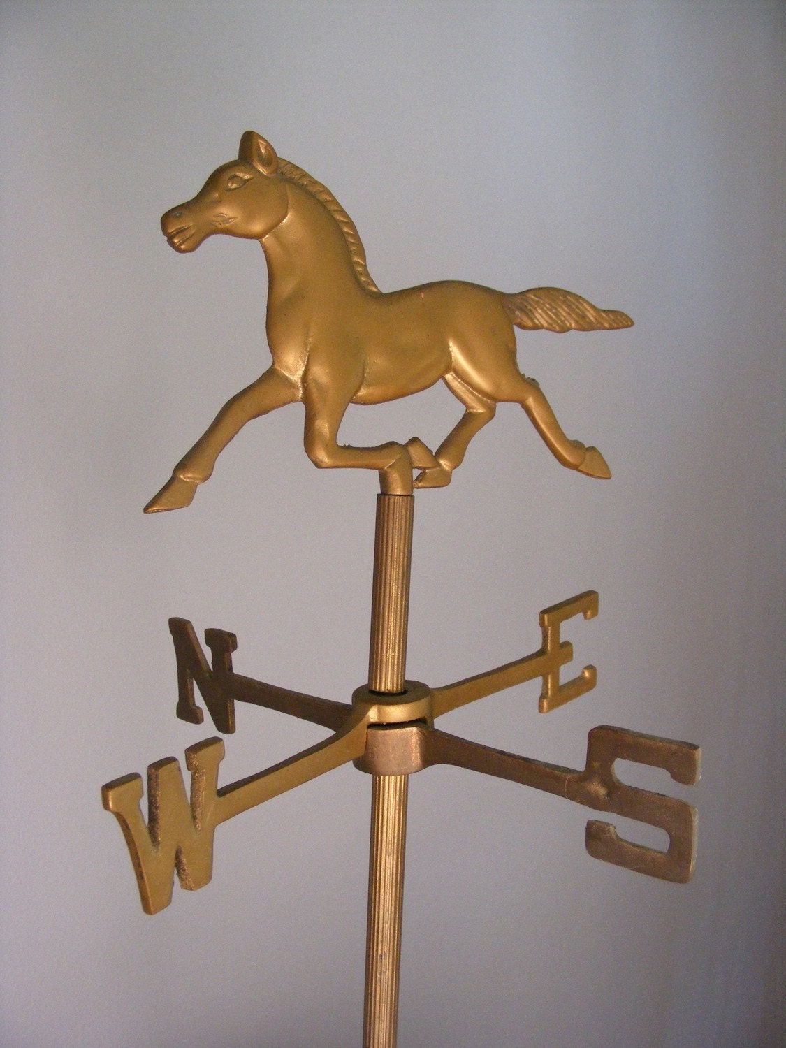Vintage Brass Tabletop Weathervane with Running by ThisGirlsStuff