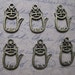 6 Cat Charms / Pendants in Bronze Tone- C1070