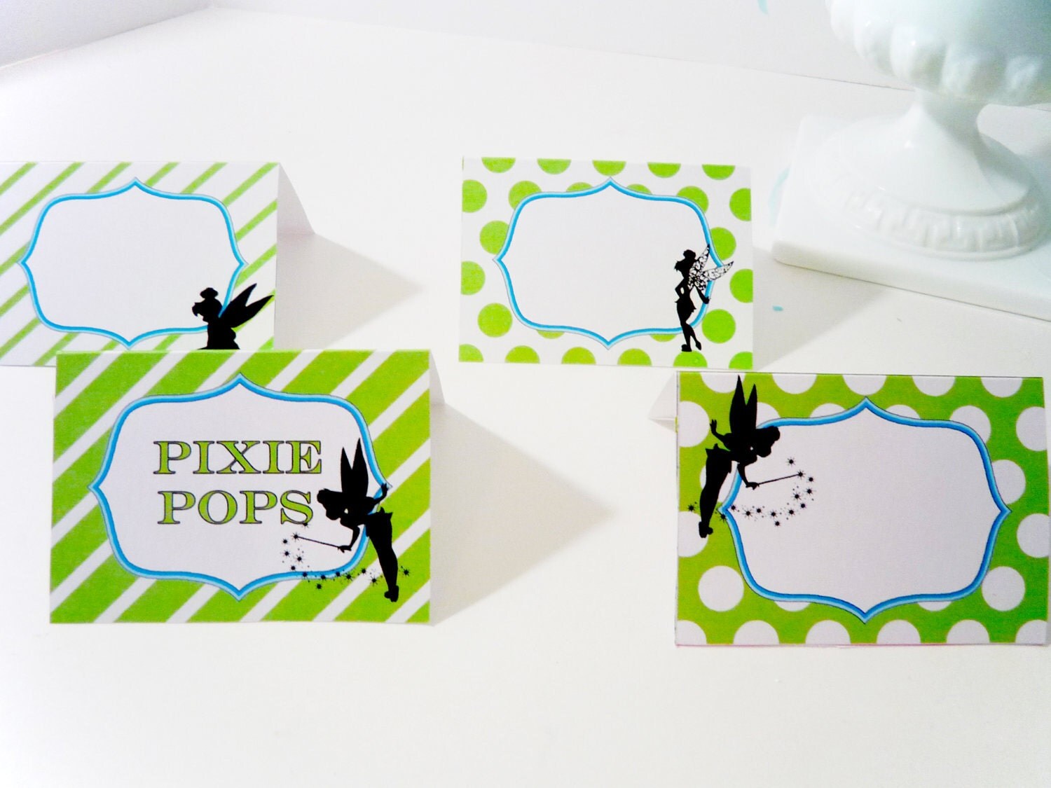 Tinkerbell Pixie Party Printable Labels for Place Cards or