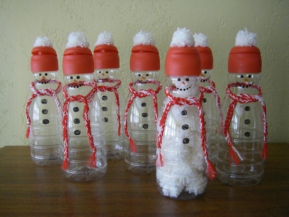 Items similar to Snowman Bottles Ready To Fill 4 Gift Giving on Etsy