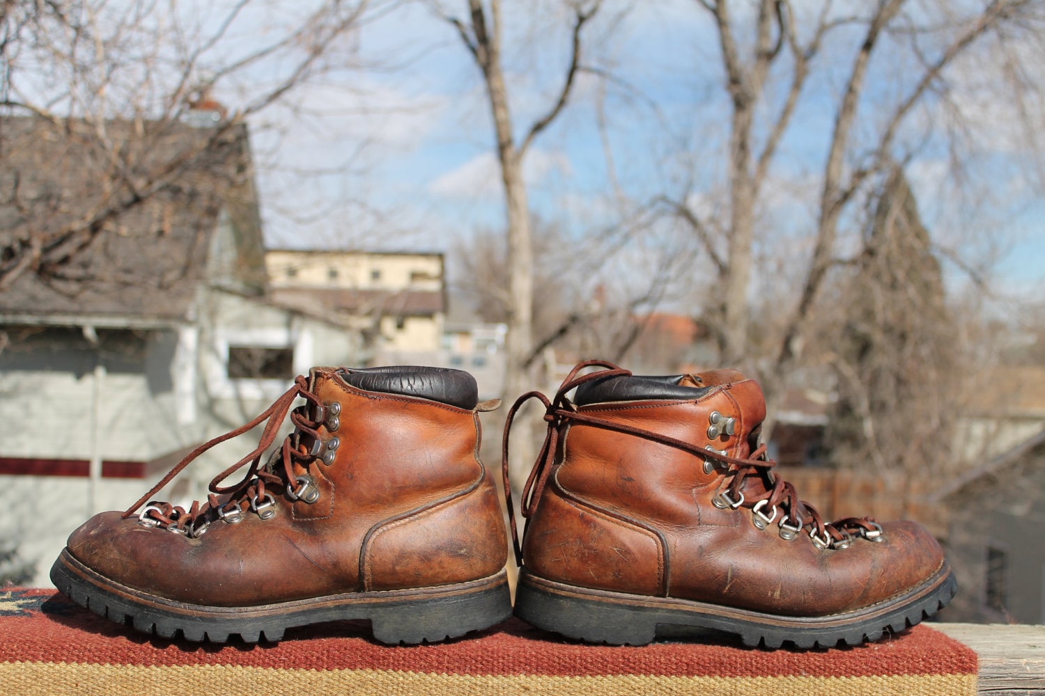 vtg. leather redwing IRISH SETTER Boot hiking mountainer boots.