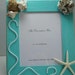 Decorative Frame Seashell Frame Bahama Blue Polymer Clay Flower & Starfish and Shells 8 x 10" Picture Ready To Ship