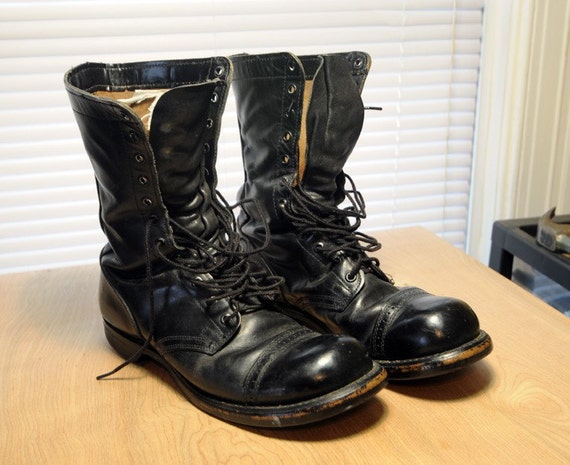 Vintage Corcoran 975 Military Combat Jump Police Boots 9D