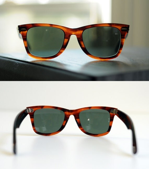 50s 60s Ray Ban Wayfarer Sunglasses Brown Tortoise Shell