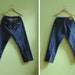 70s Levis 501 Jean Clam Digger Capri Pedal Pusher Cropped Dark Wash 34W 26L