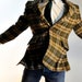 60s 70s Houndstooth Suit Jacket Professor Blazer Elbow Patches Glen Plaid Windowpane 38R 40R
