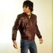 60s oxblood leather jacket 1960 Oleg Cassini bomber cafe racer burgundy maroon small medium 38R 40R Lucky 7