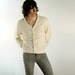 cream white cardigan, Arnold Palmer umbrella buttons, spring sweater