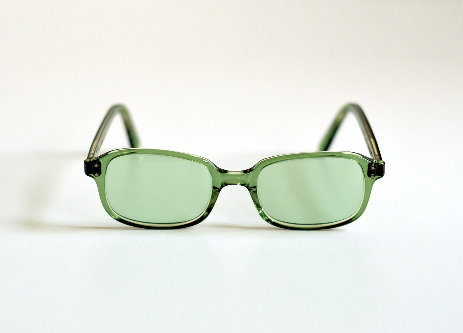 Olive Green Sunglasses Tinted Lenses Plastic Frames 50s 60s