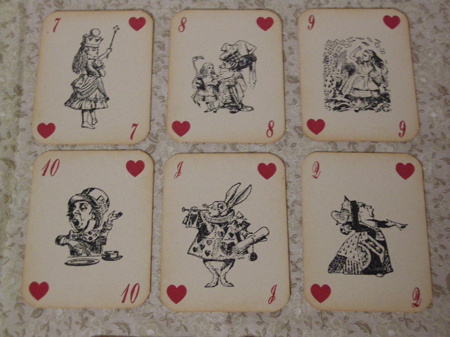 Alice in Wonderland Playing Cards Set of 14 by FyreflyHollow