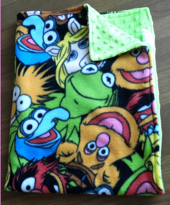 SOLD OUT FABRIC The Muppets fleece baby blanket 30x36 with