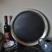 Vintage Chalkboard tray kitchen chalkboard decorative border silver tray upcycled shabby chic message board chalk marker included