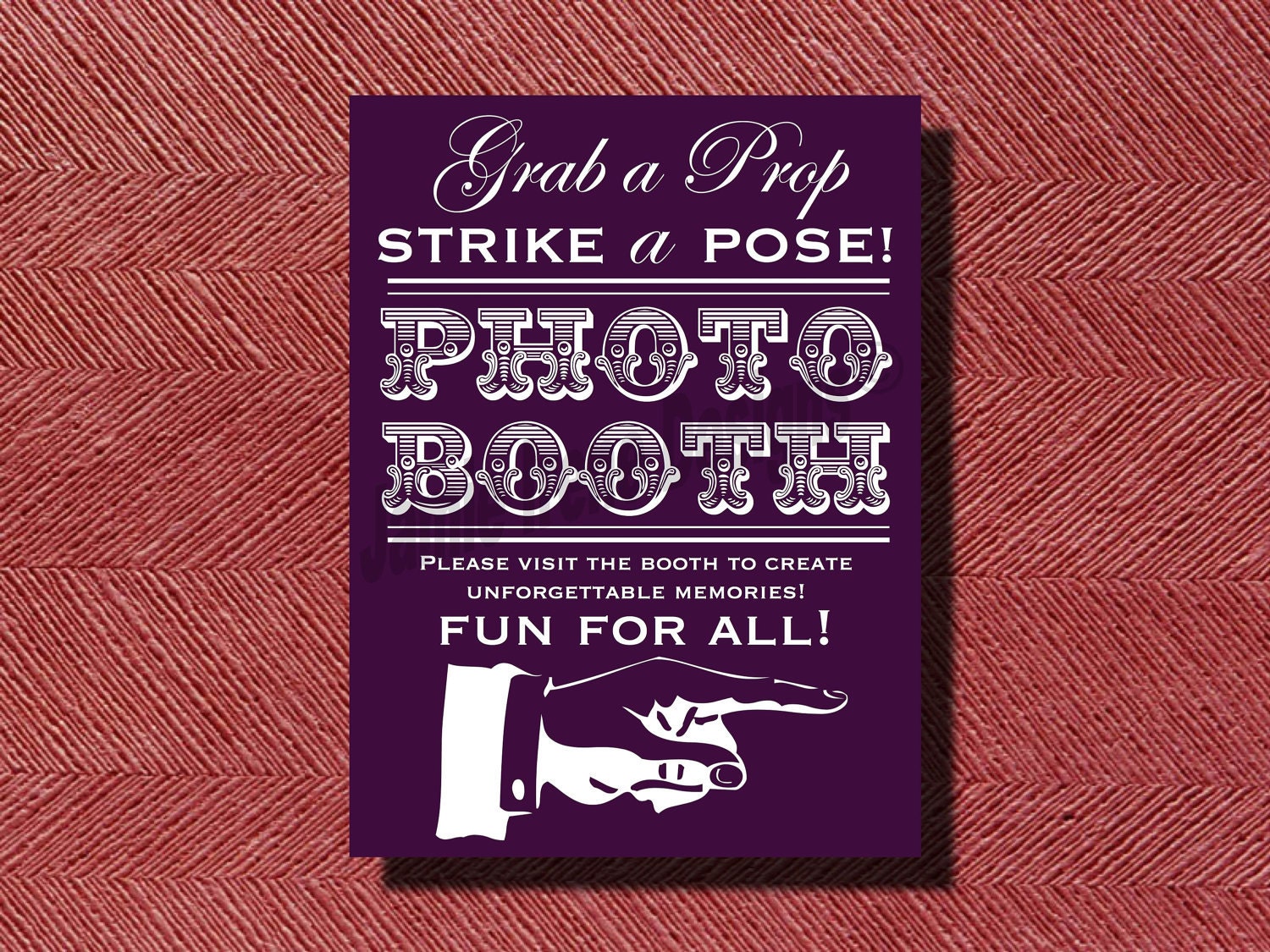 Wedding Photo Booth Sign DIY