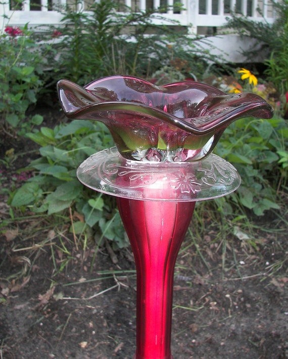 red garden totem bird feeder hummingbird feeder candle holder red garden totem bird feeder hummingbird feeder candle holder