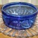 PRICE REDUCTION SALE. Vintage 80's Cobalt Blue Glass Bowl. Round. Home Decor. Serving. Practical