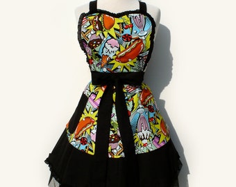 Pop Art Retro Vintage Inspired 1950s Diner 50s Apron