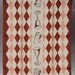Linen Tea Towel, by K&B, 1950s Pink and Brown, Pure Linen - Unused, New Condition