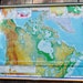 Pull Down Map Canada Vintage Nystrom Layered School Wall Art 1970's