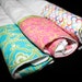 Multi Color Custom Burp Cloth, Set of Three (3) Aqua, Pink, Lime Green, Yellow