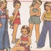 McCalls 5581 Girls set of tops pants or shorts toddler Size 1 from 1977 Quick and Easy