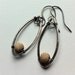 Two-tone earings with gold-filled stardust beads on silver-filled frame