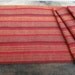 Japanese Silk, kusaki zome. Naturally dyed, red, mustard and green striped silk