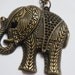 Elephant Necklace in Antiqued Brass