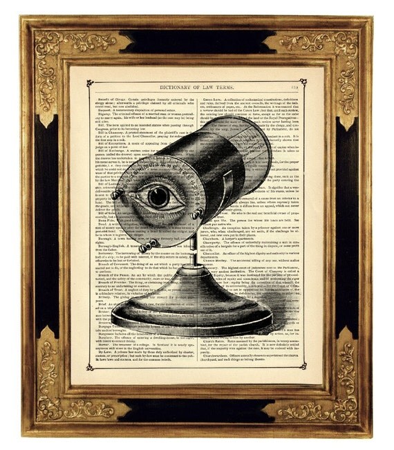 Optical Instrument Eye Vintage Victorian Book Page Art Print