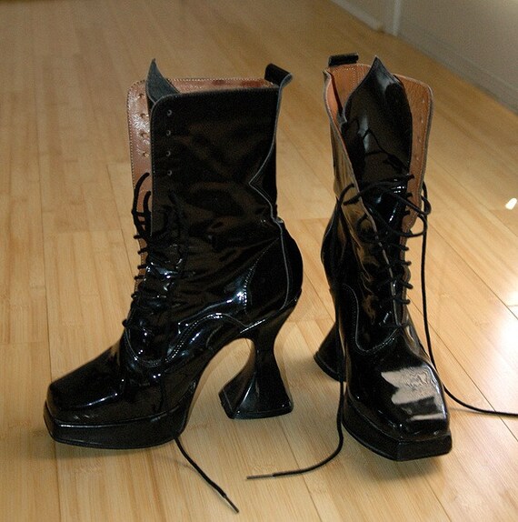 witchy lace up boots