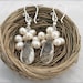 PEARL CLUSTER EARRINGS, Faceted Crystal Drops by Cheydrea