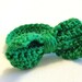 Crocheted Bow Tie Ring - Kelly Green