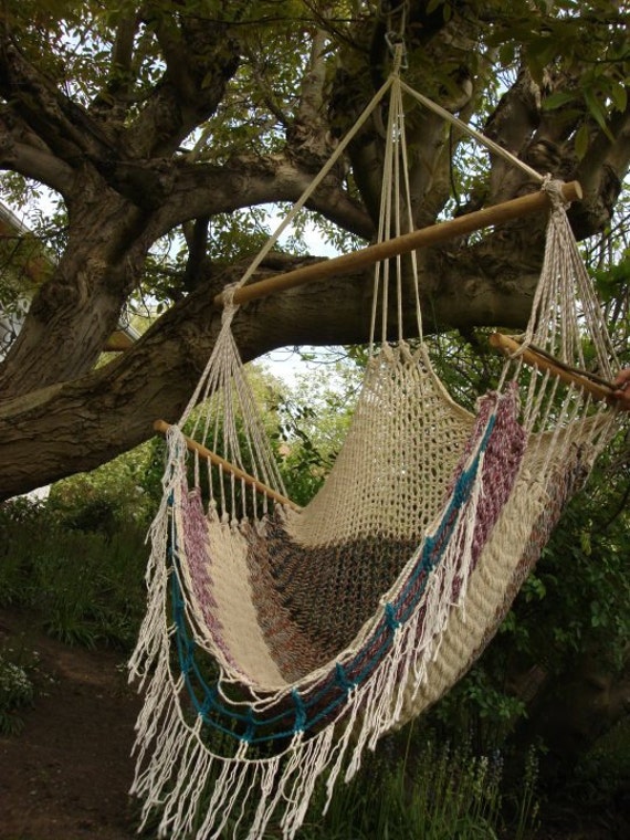 Vintage Macrame Hammock Swing Chair 1970s by JBHoffman on Etsy