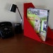 Vintage Heller LP Organizer by Giotto Stoppino Red 1970s Magazine Lp Holder