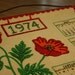 Vintage Felt and Sequins 1974 Calender Banner