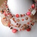 Juicy necklace - peach, strawberry, coral, pink, white, brown, sand