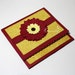 Handmade Gift Card Holder or Folded Money Holder for Teachers with Metallic Red and Yellow Flower