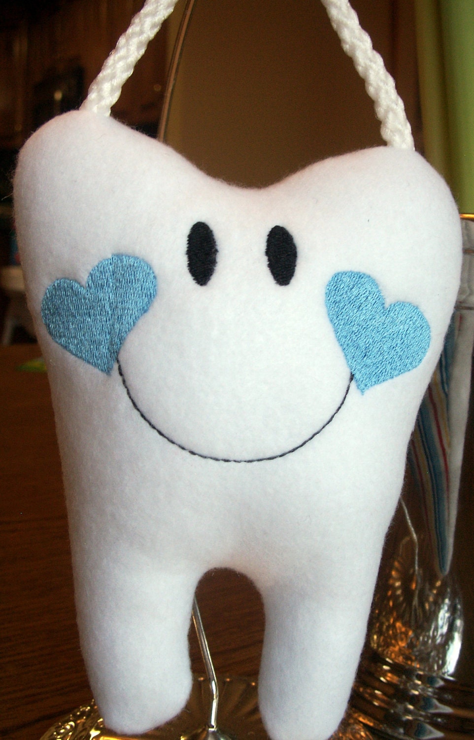 Personalized Tooth Fairy Pillows with hanger for boys