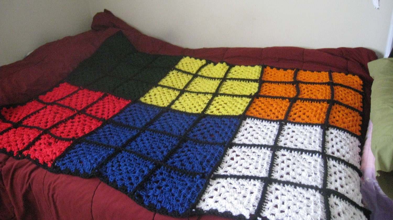 Handmade Rubik's Cube Blanket
