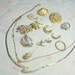 Destash Craft Lot of Vintage and Salvaged Gold Metal and Clear Rhinestone Jewelry Pieces