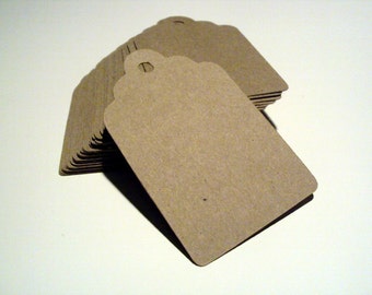Kraft Paper Brown Tags 3 inches set of 100 by PaperSuppliesInc