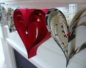 Valentines banner garland of hand cut hearts Il_170x135