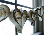 Valentines day Garland paper hearts banner Il_170x135
