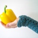 Hand crochet teal wrist warmers / jade / turquoise / heather green aqua / autumn cuffs / winter cozy / hand made / wool / country chic