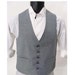 vintage 70s 80s Levi's Action Suit Gray Vest S 38