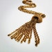 gold tassel necklace / 1970s necklace / 70s gold necklace
