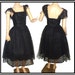 Vintage 1950s1960s Mad Men Black Lace Designer Pinup Sexy Sex Kitten Retro Cocktail Party Rockabilly Full Circle-Skirt Swing Princess Bombshell Formal Wedding Cocktail Prom Party Dress