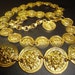 Vintage Retro gold tone Metal Lion Belt 1960s or 60s pinup bombshell Gold adjustable belt